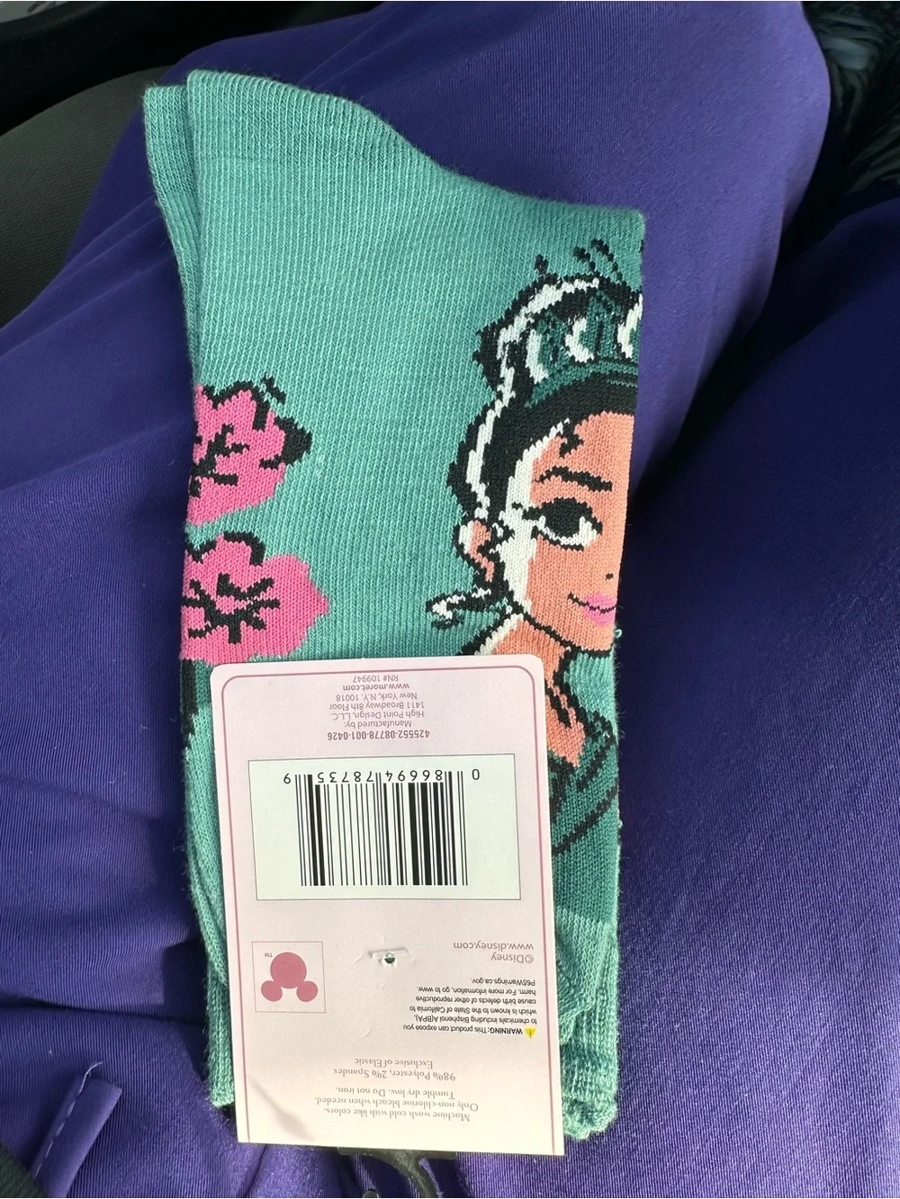New Disney Princess Crew Sock - PrincessTiana